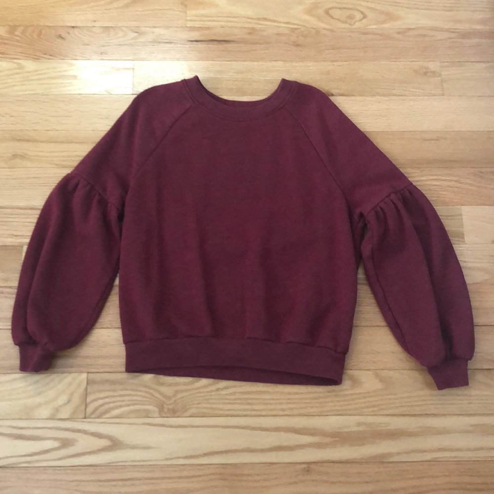 Burgundy crew neck
